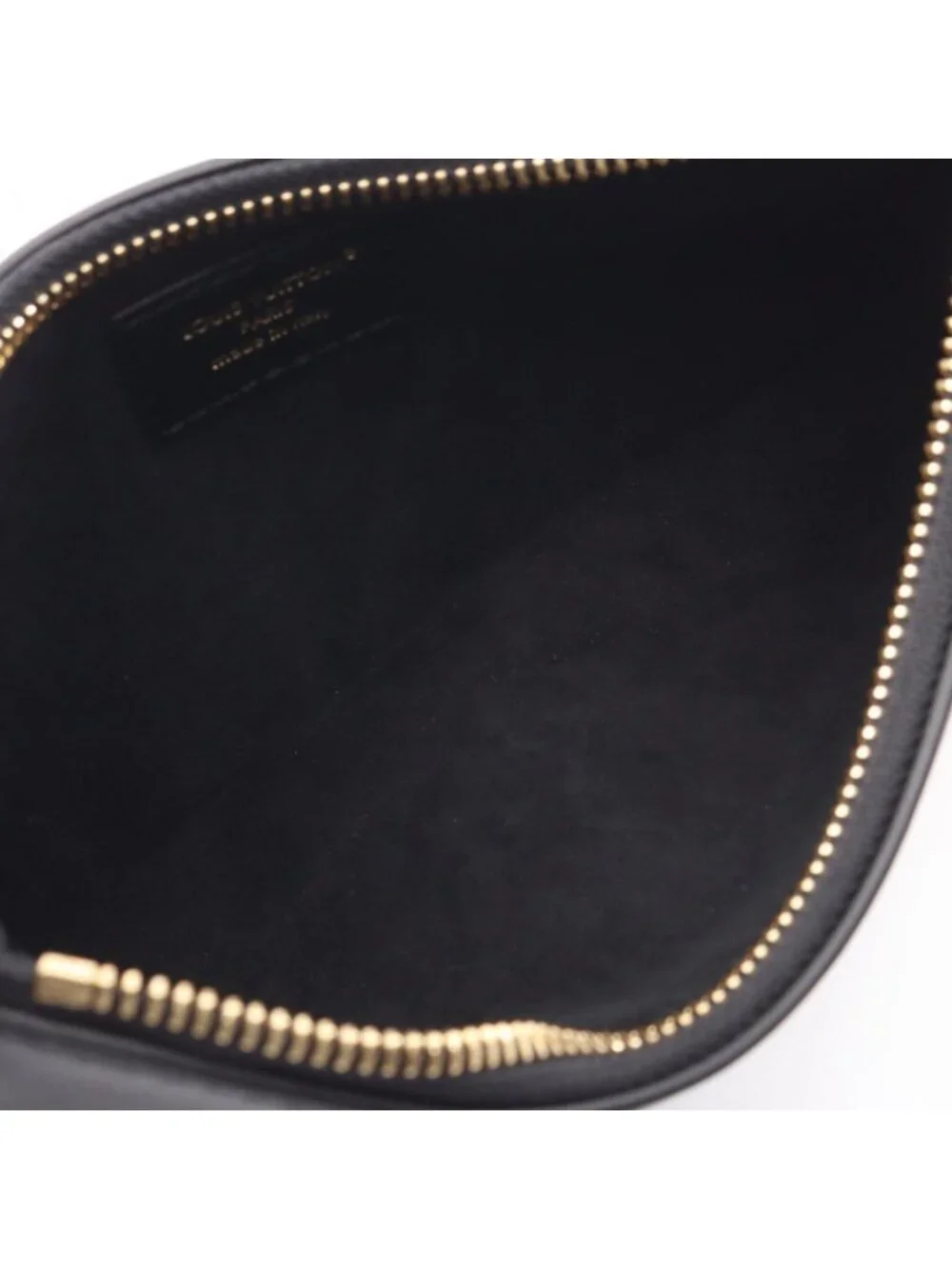 Louis Vuitton Shoulder Bag Pochette LV Blue Noir Leather